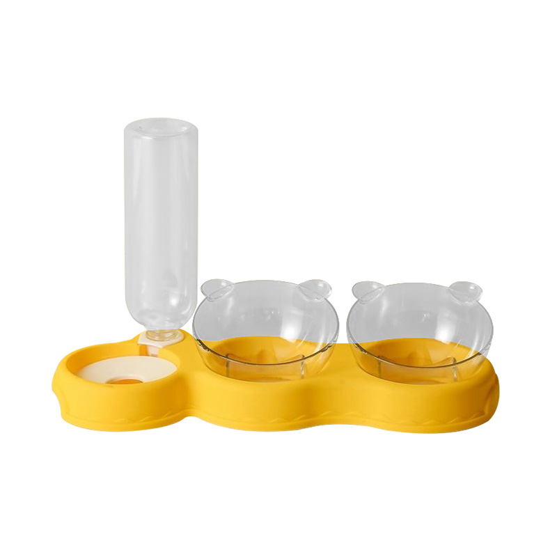 Tazón de recarga automática para mascotas Tilt Neck Guard versión mejorada