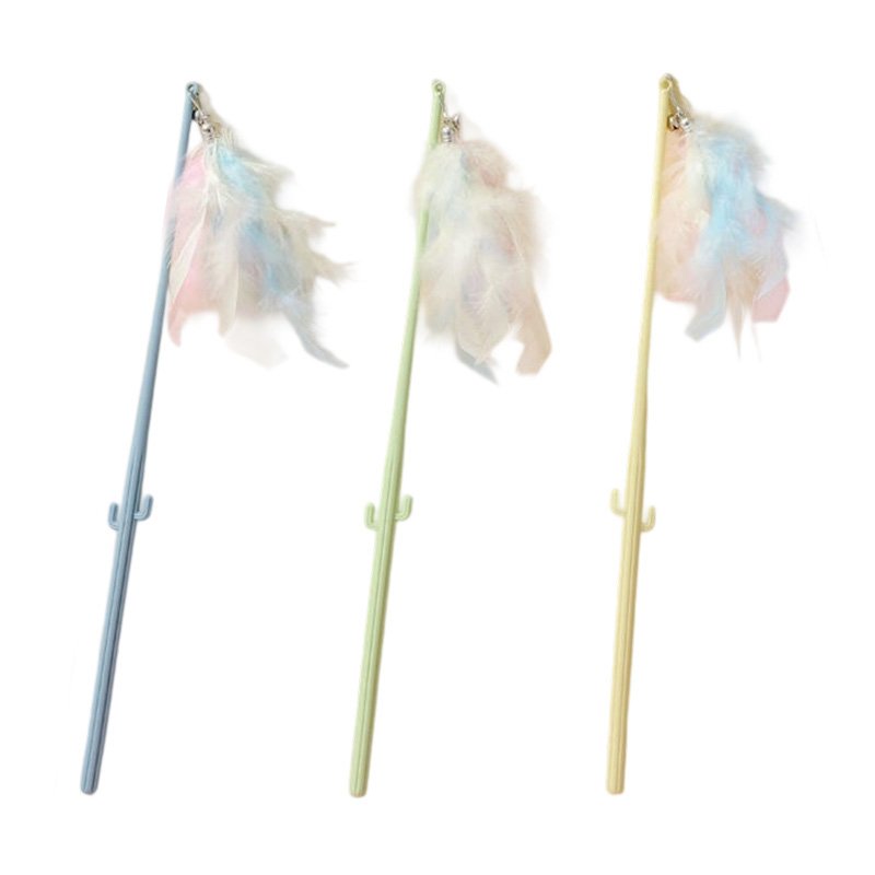 Juguete de silicona para autostop con forma de caña de pescar, estilo caña de pescar, para gatos