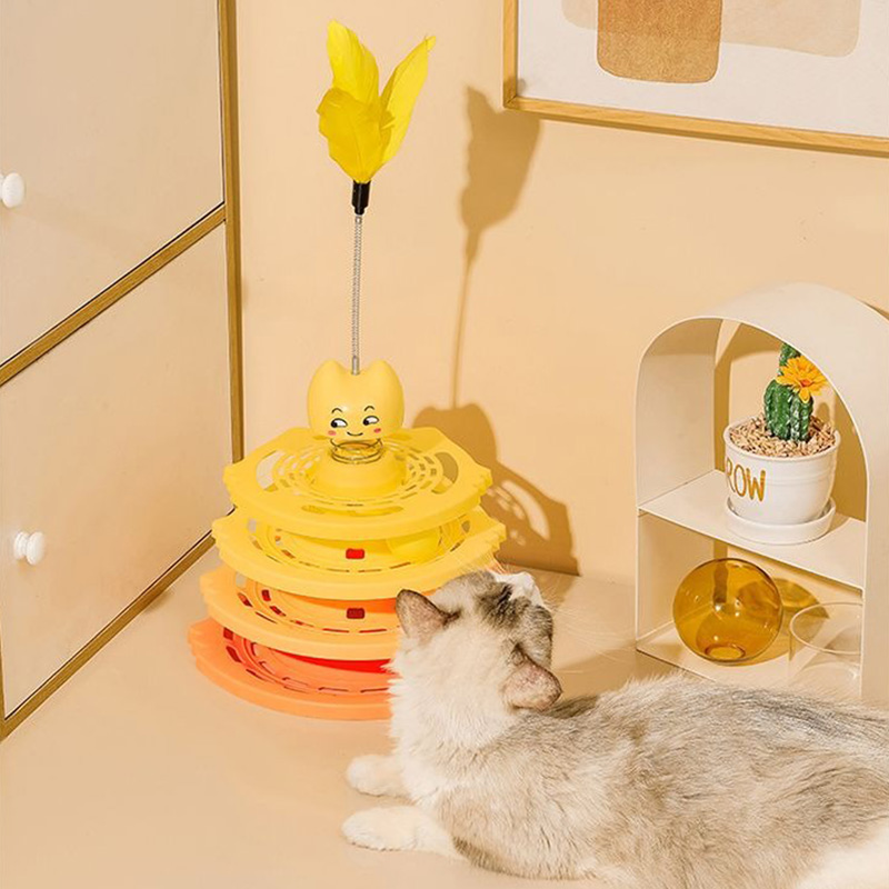 Juguetes para mascotas con rueda giratoria para gatos de diseño biónico