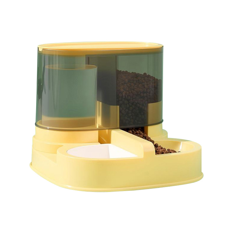 Dispensador automático de agua y alimentos con salida de alimentos ampliada adecuado para salir